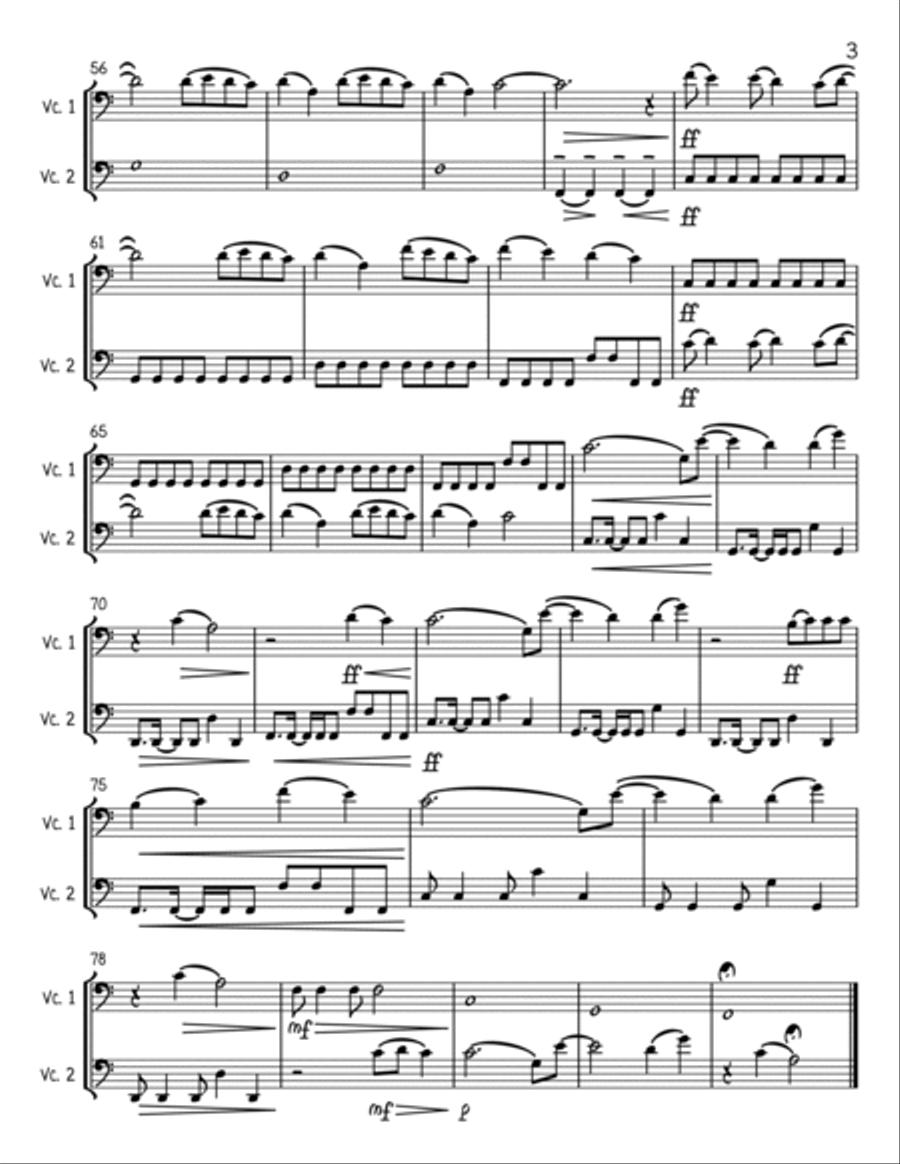 Wildest Dreams String Duet scores gallery preview page 3