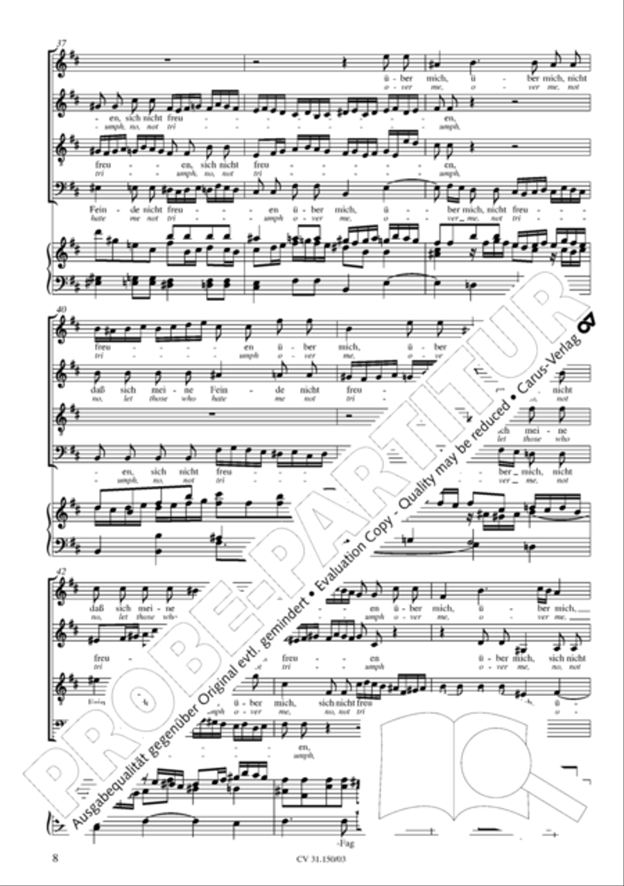 O my Lord, I long for thee (Nach dir, Herr, verlanget mich) 4-Part scores gallery preview page 9