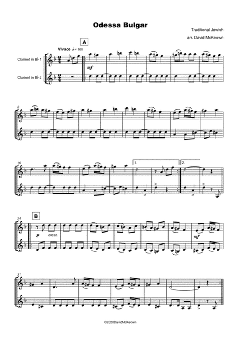 Odessa Bulgar, Klezmer tune for Clarinet Duet