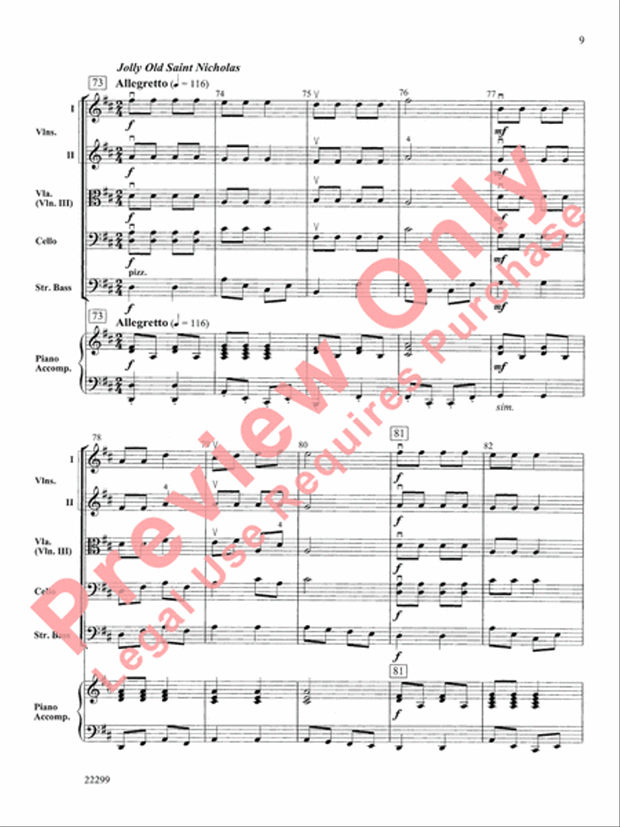 String a Song of Christmas String Orchestra scores gallery preview page 10