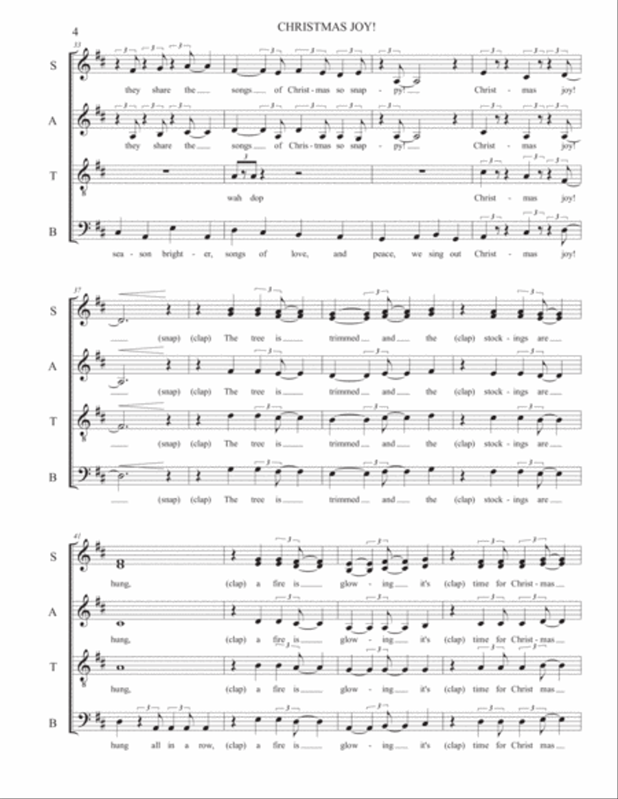 Christmas Joy 4-Part scores gallery preview page 5