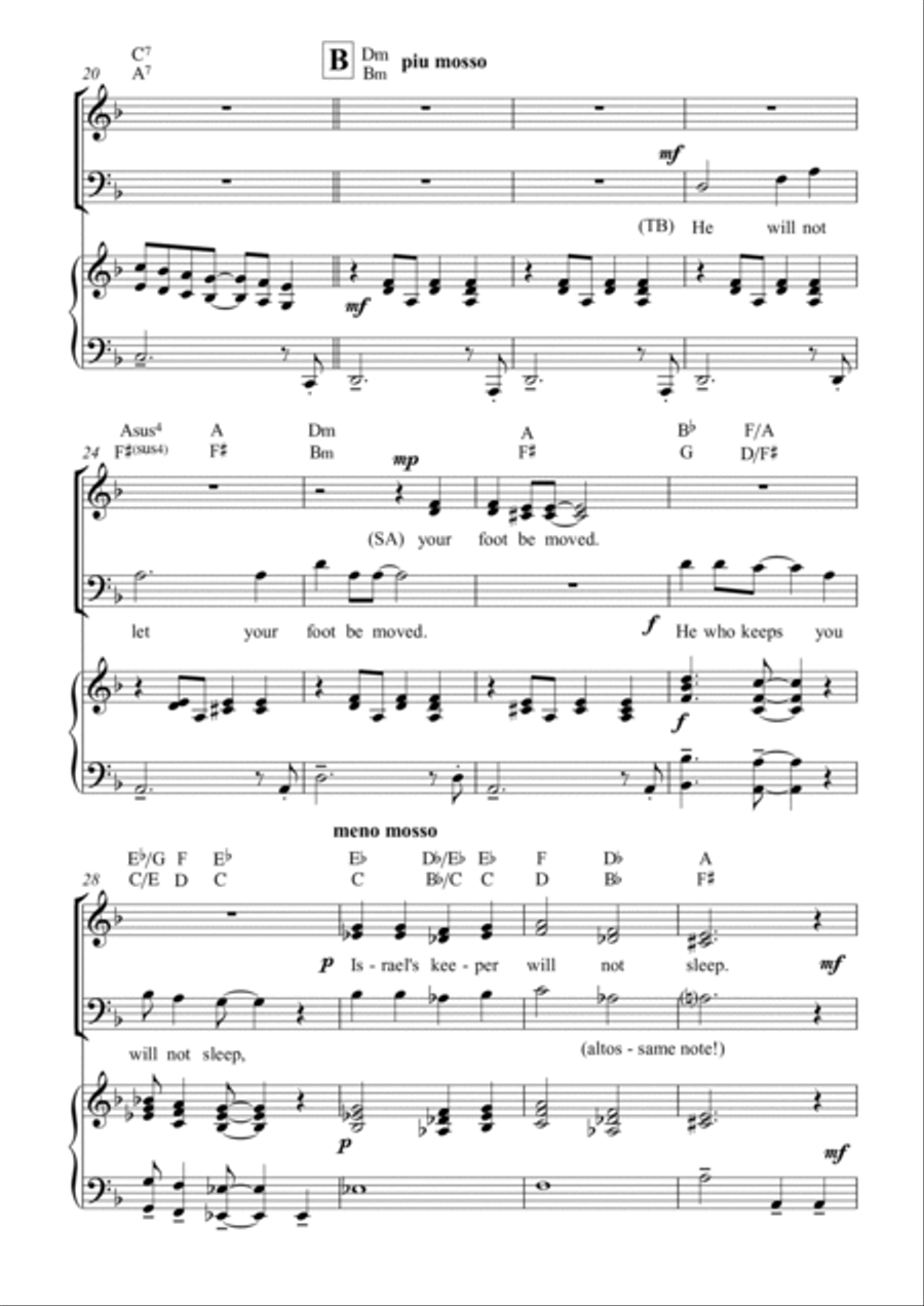 I lift up my eyes to the hills 4-Part scores gallery preview page 4