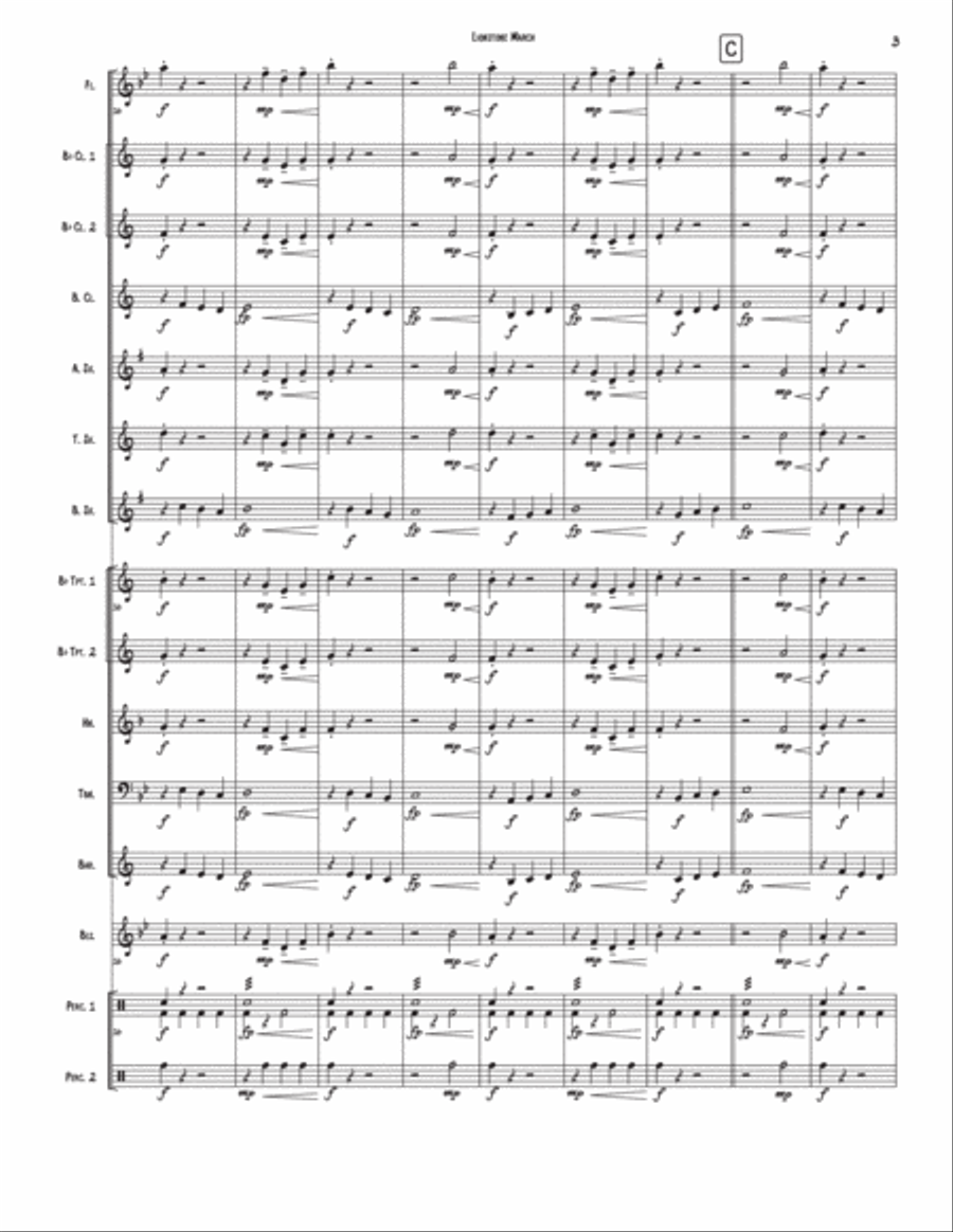 Lionstone March Concert Band scores gallery preview page 6