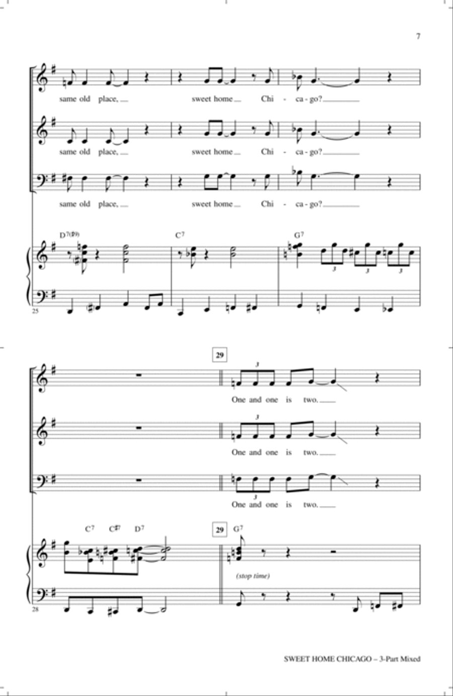 Sweet Home Chicago Sweet Home Chicago 3-Part scores gallery preview page 5
