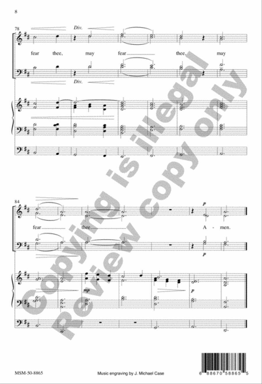 Teach Me, O Lord 4-Part scores gallery preview page 8
