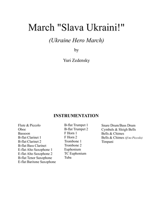 Book cover for MARCH "SLAVA UKRAINI!" (Ukraine Hero March)