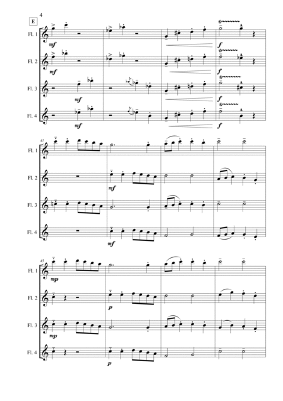 Ding Dong Merrily on High Woodwind Quartet scores gallery preview page 5