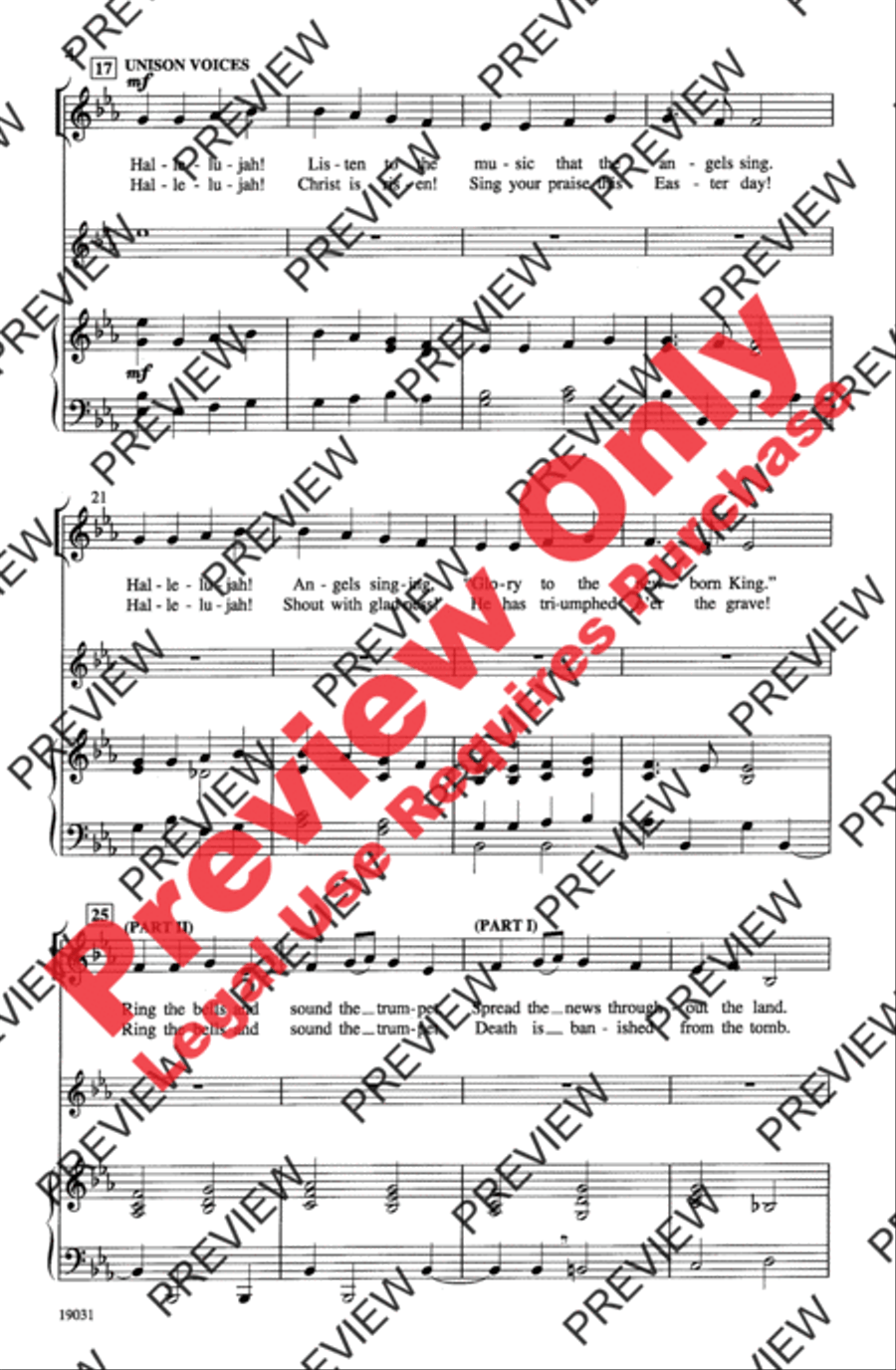 Hallelujah! Hallelujah! Unison Choir scores gallery preview page 4
