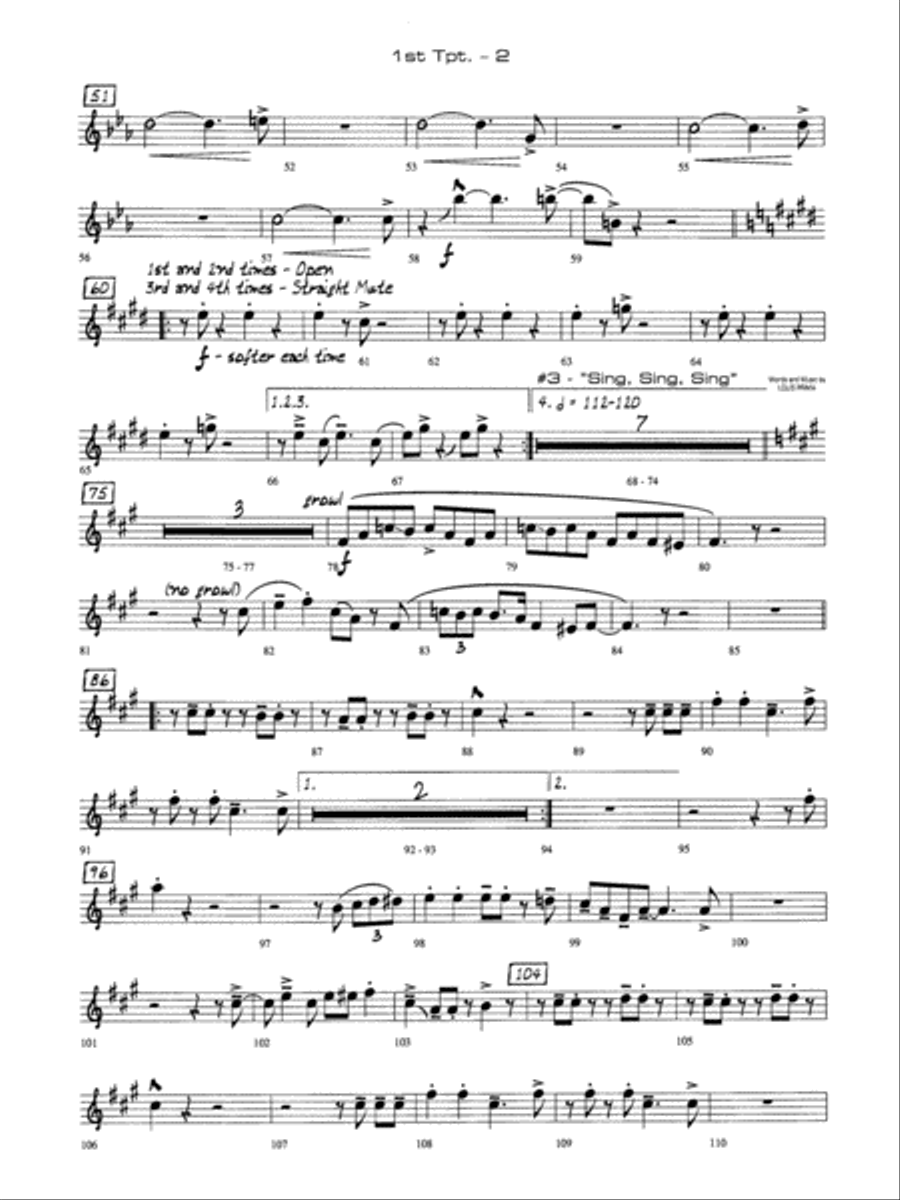 A Salute to Benny Goodman: 1st B-flat Trumpet Jazz Ensemble scores gallery preview page 2