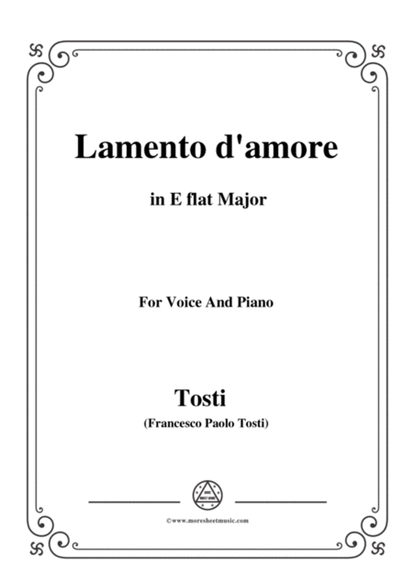 Tosti-Lamento d'amore in E flat Major,for voice and piano image number null