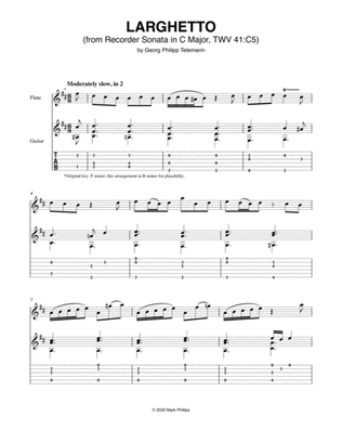 Larghetto (from Recorder Sonata in C Major, TWV 41:C5)