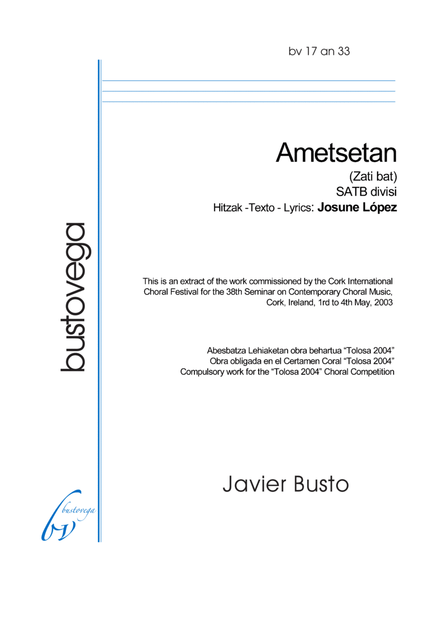 AMETSETAN (Zati bat, short version) Divisi scores gallery preview page 1