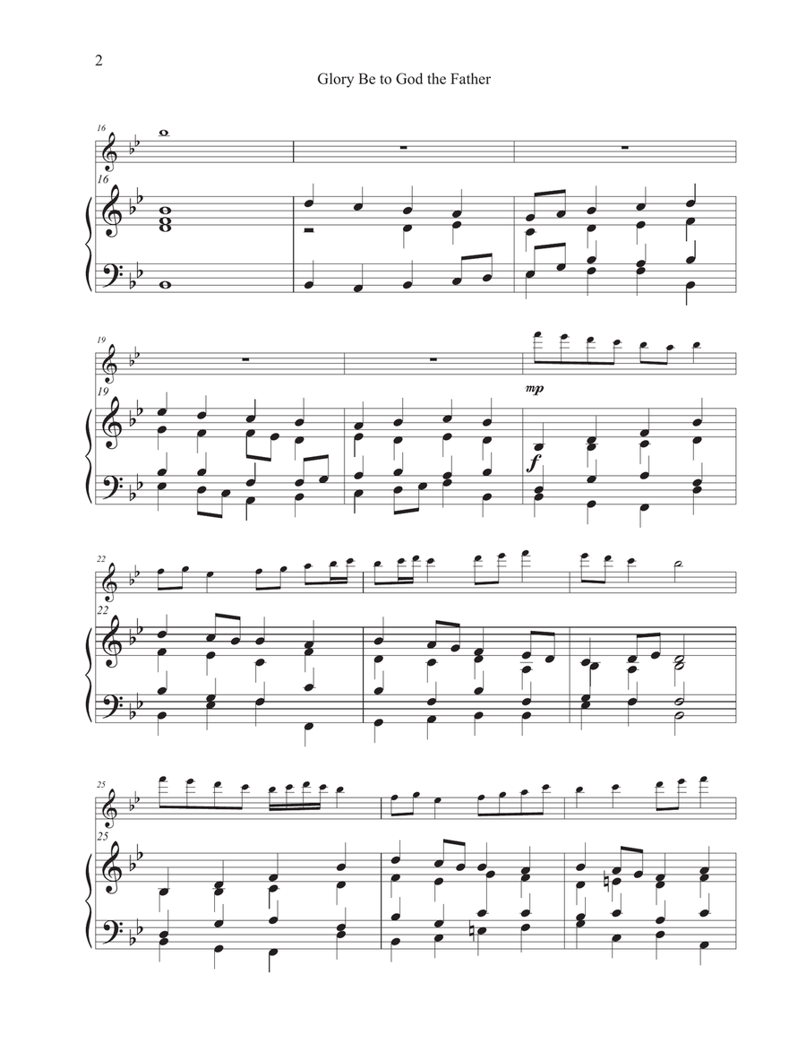 Glory Be to God the Father (Hymn Tune: WORCHESTER) Orchestra scores gallery preview page 2