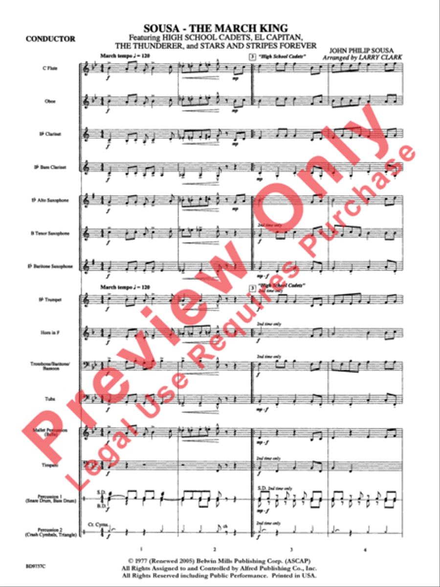 Sousa - The March King Sousa - The March King Concert Band scores gallery preview page 3