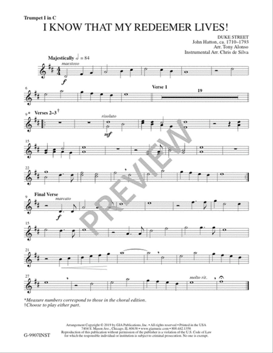 I Know That My Redeemer Lives! - Instrument edition Trumpet scores gallery preview page 4