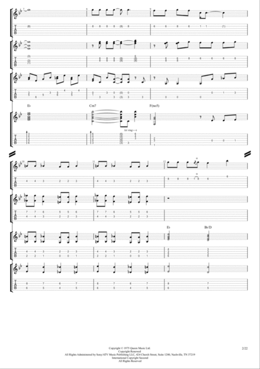 Bohemian Rhapsody Acoustic Guitar scores gallery preview page 2