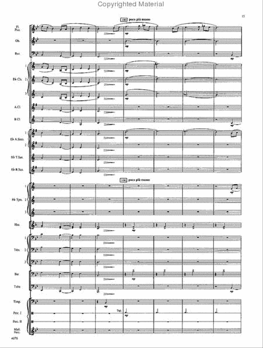 West Highlands Sojourn Concert Band scores gallery preview page 16