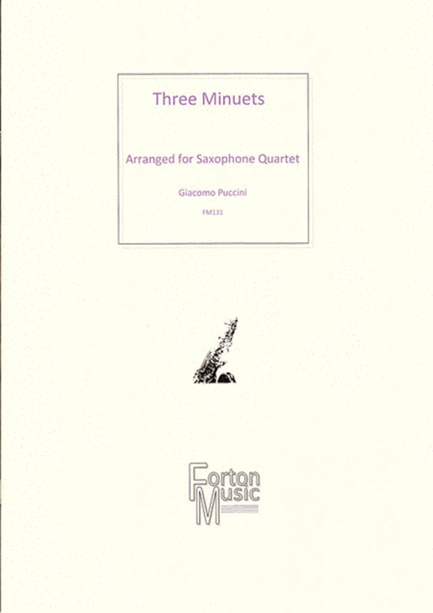 Three Minuets Saxophone Quartet Satb