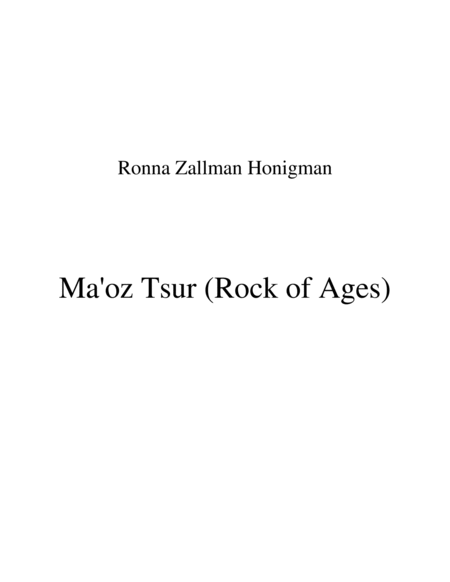 Ma'oz Tsur (Rock of Ages)