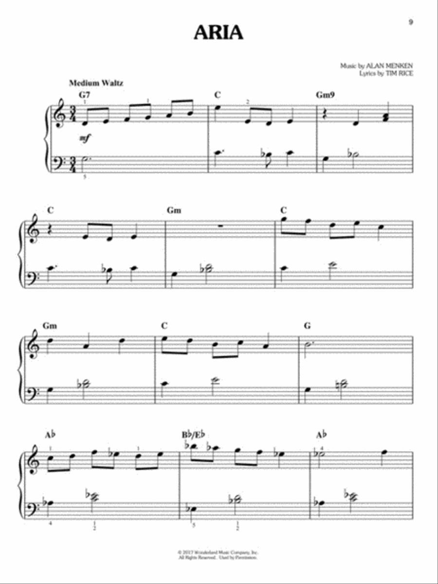 Beauty and the Beast Piano, Vocal, Guitar scores gallery preview page 4