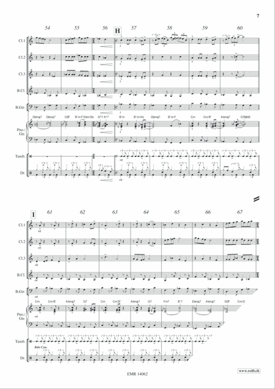 Ox And Donkey Blues Clarinet Quartet scores gallery preview page 6