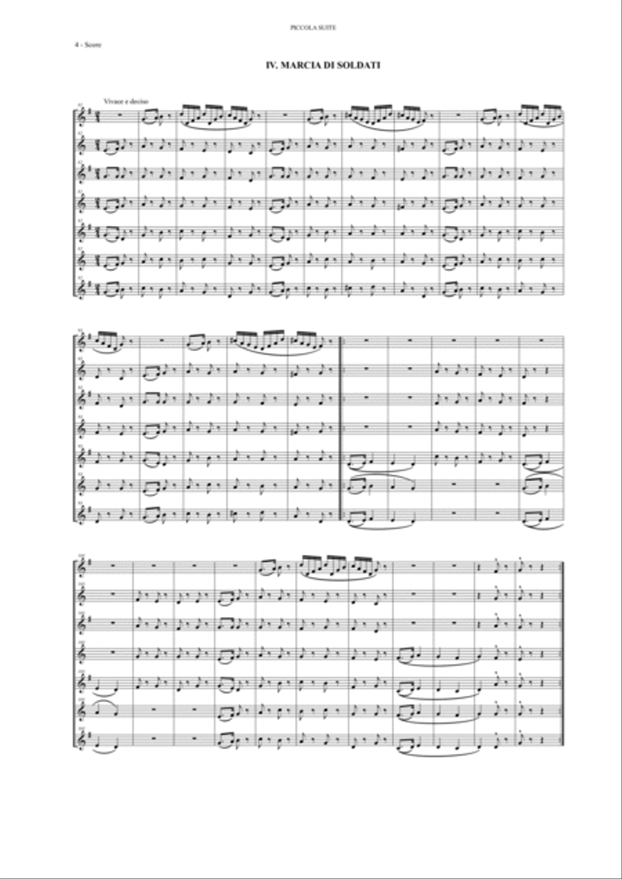 PICCOLA SUITE DALL'ALBUM FUR DIE JUGEND per settimino di ocarine ocarina scores gallery preview page 6