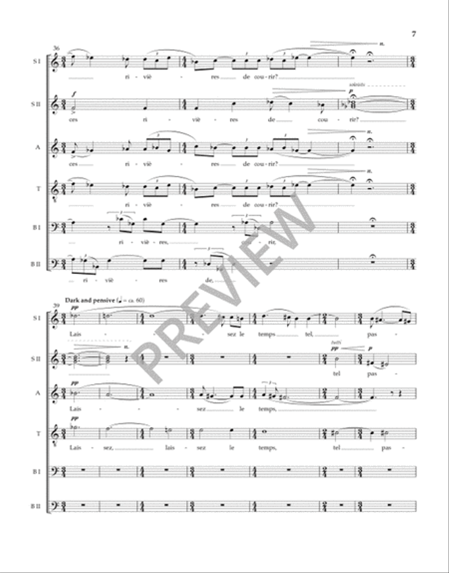 Trois Chansons Trois Chansons Divisi scores gallery preview page 8