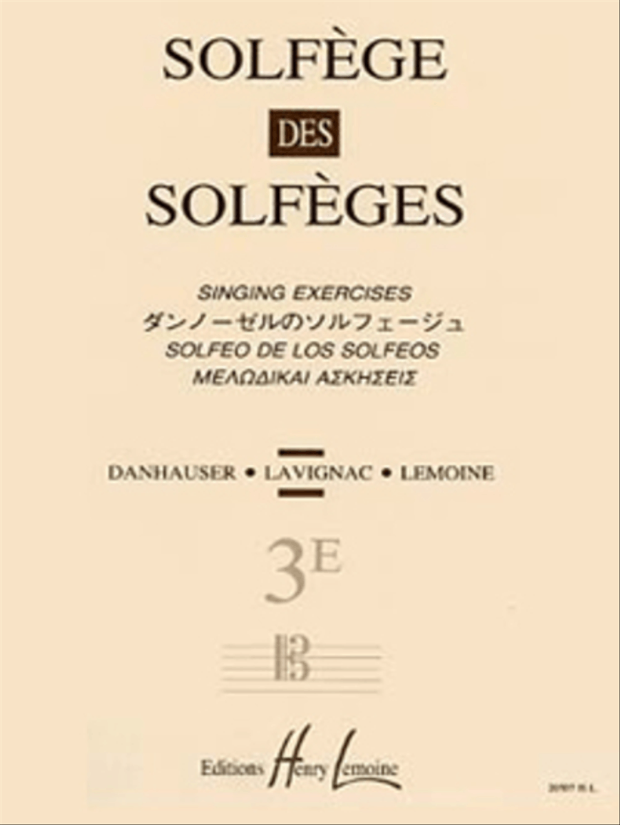 Solfege des Solfeges - Volume 3E sans accompagnement Score scores gallery preview page 1