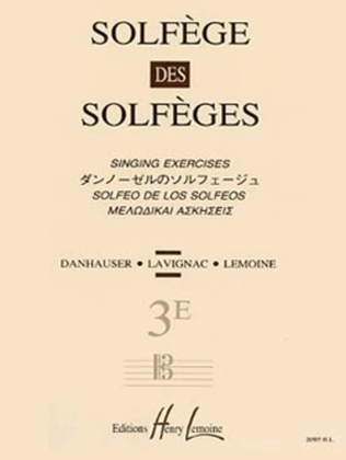 Book cover for Solfege des Solfeges - Volume 3E sans accompagnement