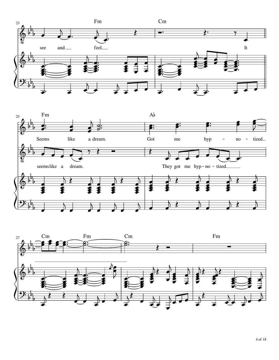 Hypnotized Piano, Vocal scores gallery preview page 5