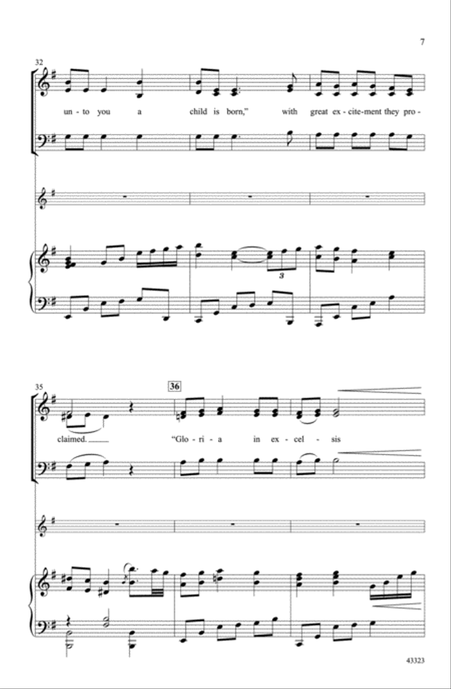 A Midwinter Carol Choir scores gallery preview page 6