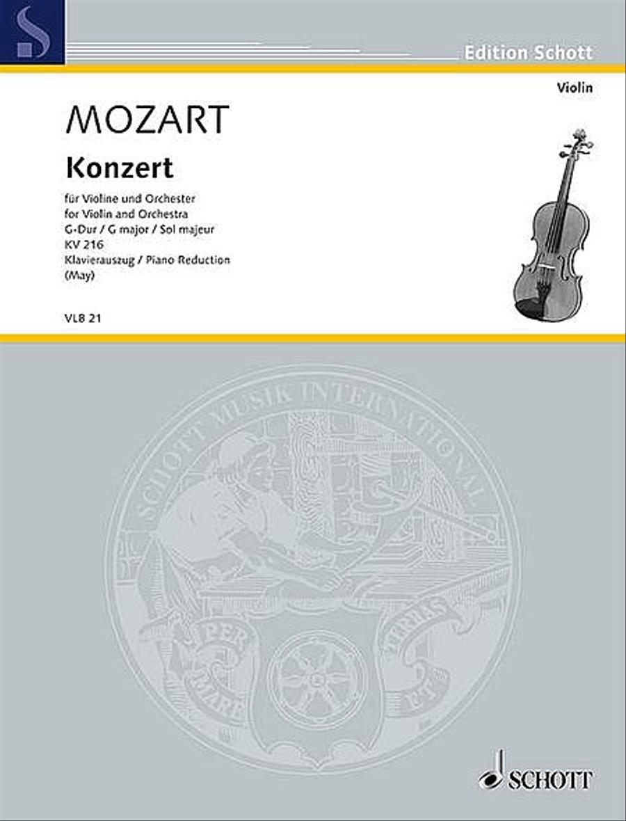 Concerto in G Major, K. 216 Violin Solo scores gallery preview page 1