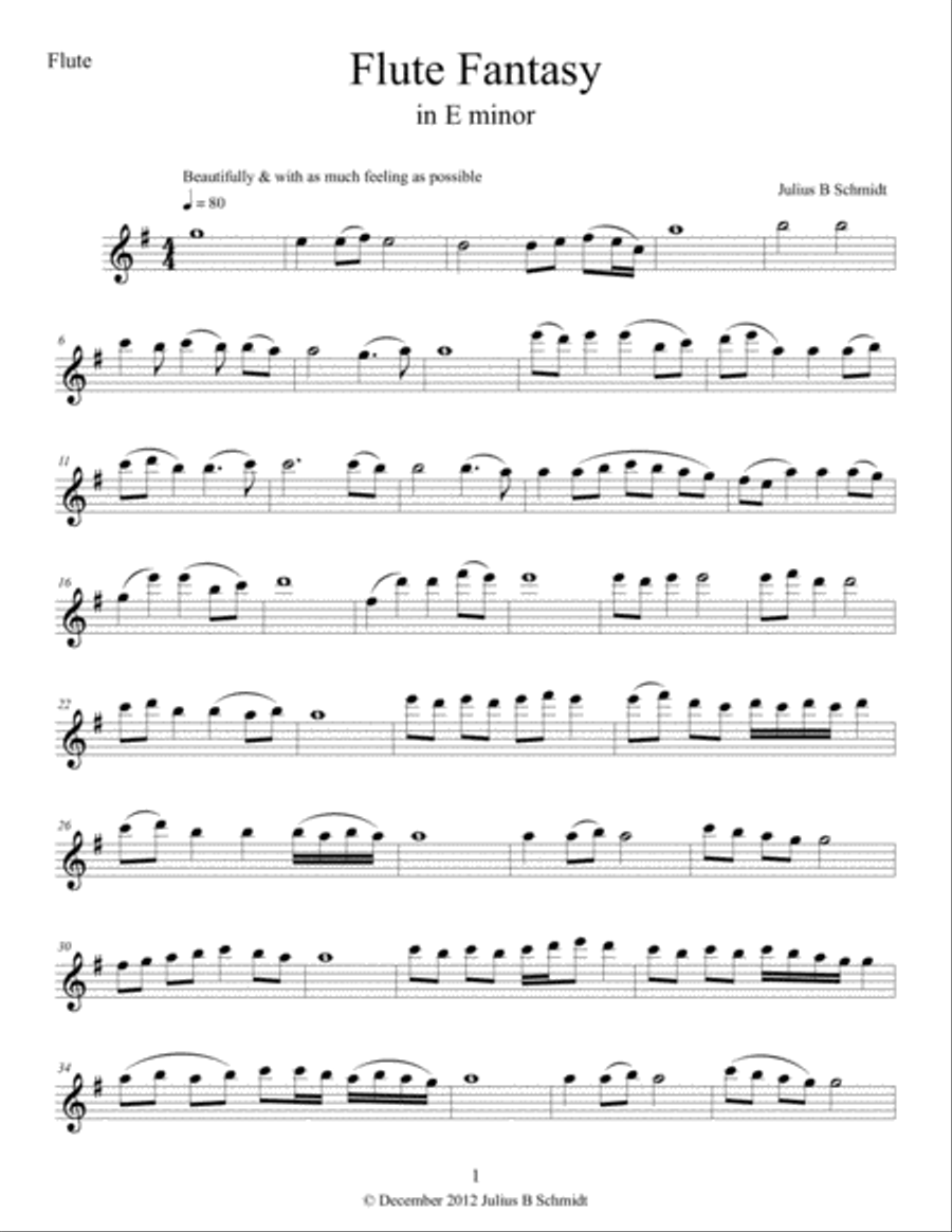 Flute Fantasy No. 2 in E minor Woodwind Duet scores gallery preview page 2