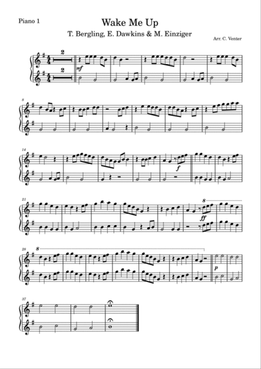 Wake Me Up Wake Me Up Score and Parts scores gallery preview page 3