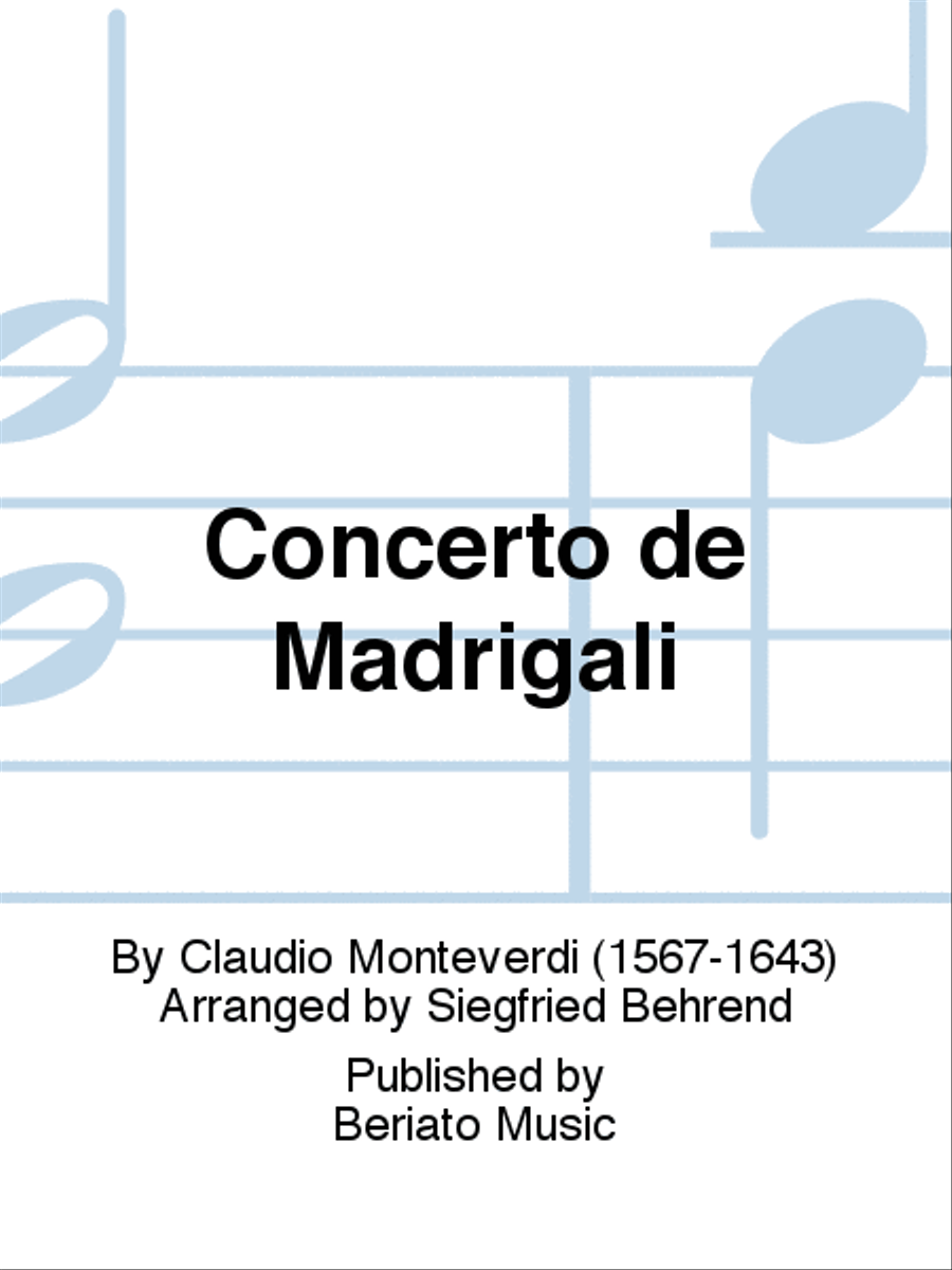 Concerto de Madrigali SATTB scores gallery preview page 1