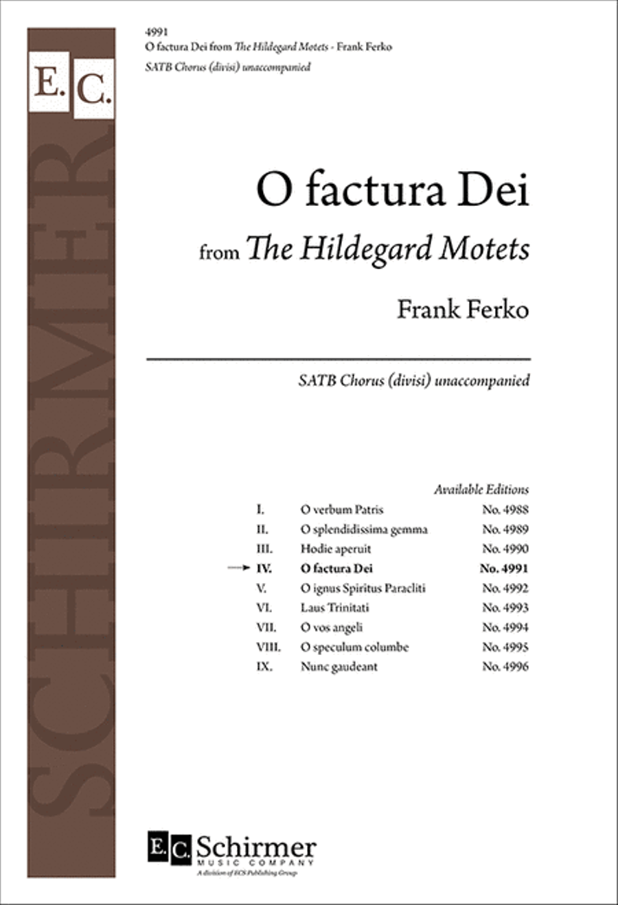 The Hildegard Motets: 4. O factura Dei 4-Part scores gallery preview page 1