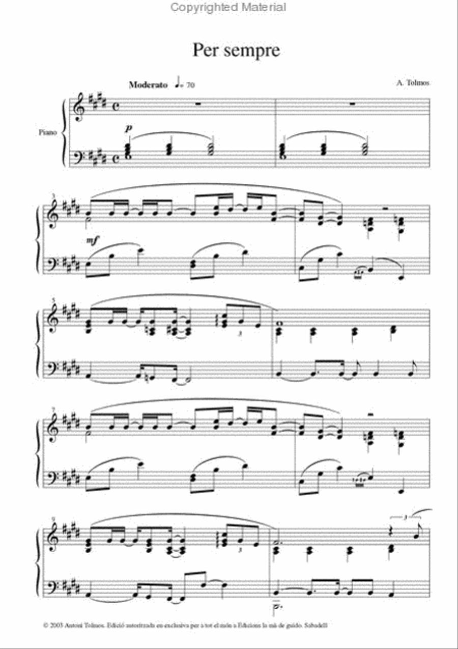 Per sempre Piano Solo scores gallery preview page 2