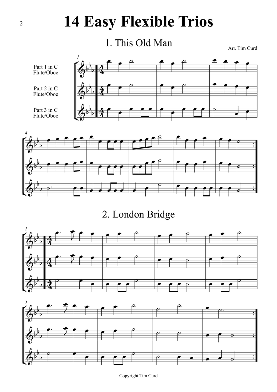 14 Easy Flexible Trios Large Ensemble scores gallery preview page 2