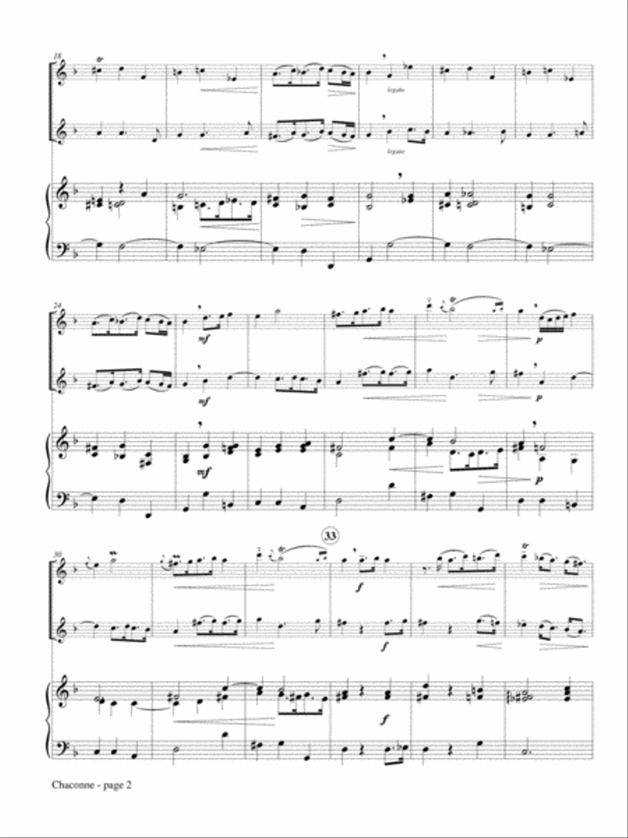 Chaconne from Deuxieme Recreation de Musique, Op. 8 Flute Duet scores gallery preview page 3