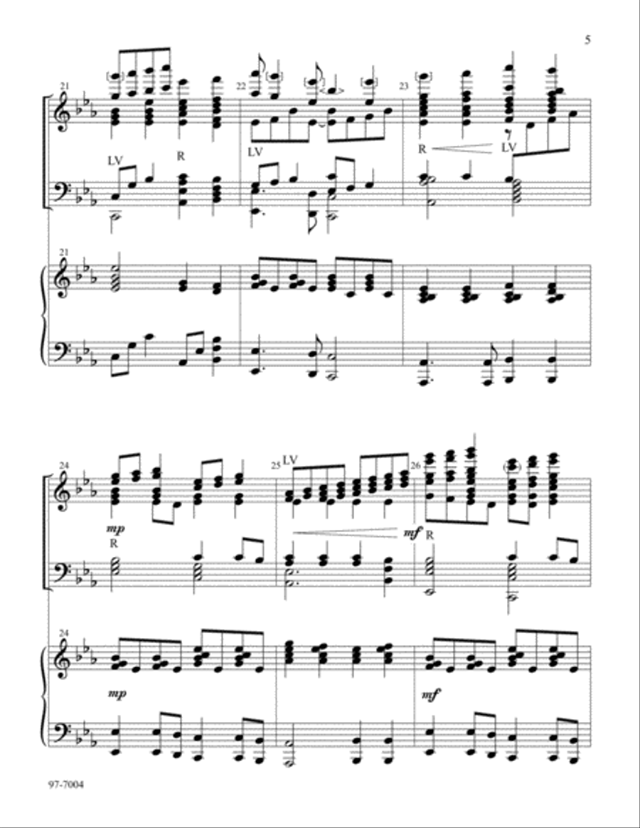 Fantasy on Love Came Down at Christmas Handbell Choir scores gallery preview page 3