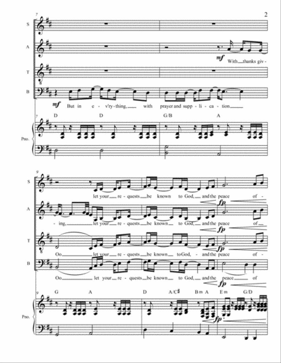 Cast Your Cares On Him 4-Part scores gallery preview page 2