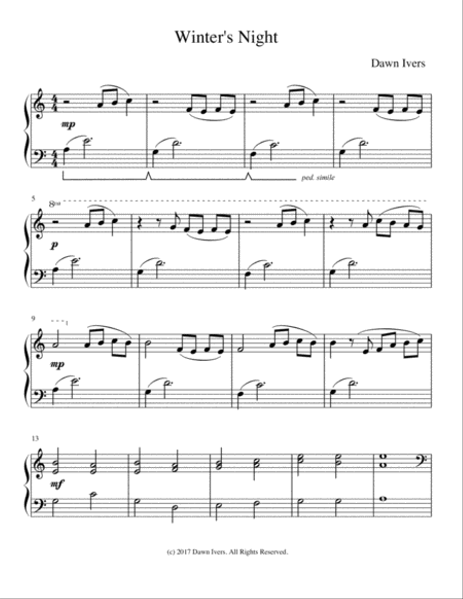 Snowfall - 5 wintry piano solos Piano Method scores gallery preview page 5