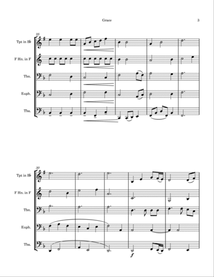 Grace Brass Ensemble scores gallery preview page 3