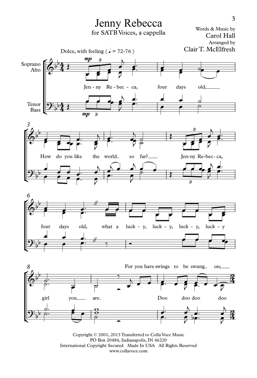 Jenny Rebecca Jenny Rebecca 4-Part scores gallery preview page 1