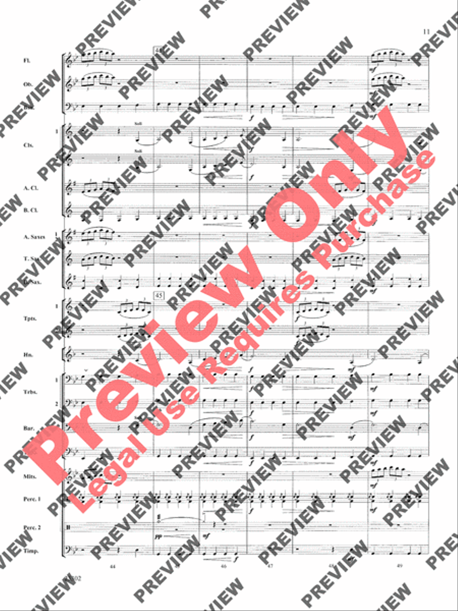 White Water Journey White Water Journey Concert Band scores gallery preview page 12