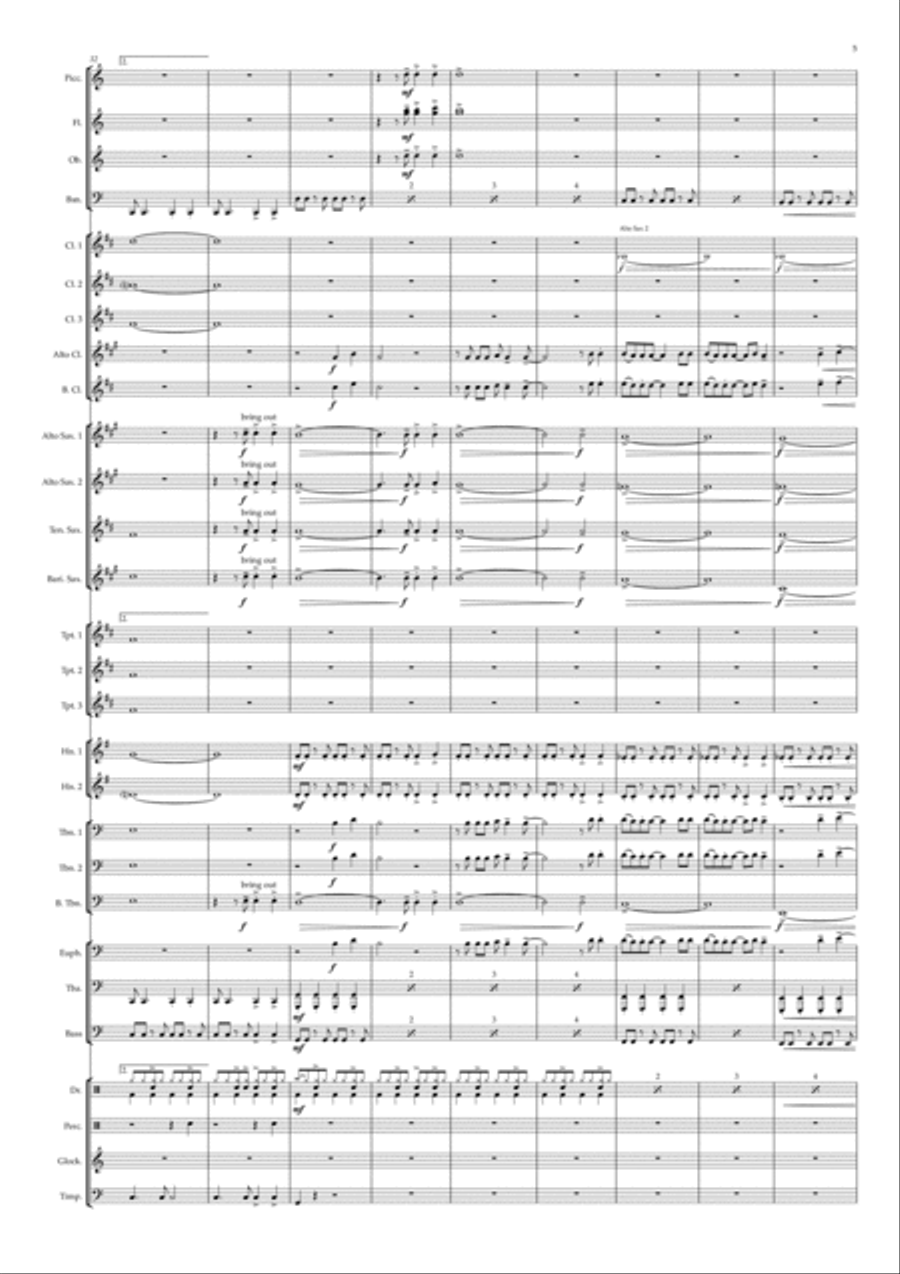 Somewhere In My Heart Concert Band scores gallery preview page 5