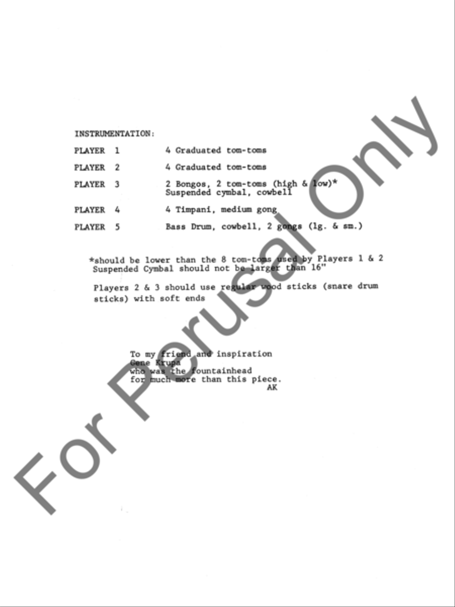 Blue Rhythm Quintet Percussion scores gallery preview page 2