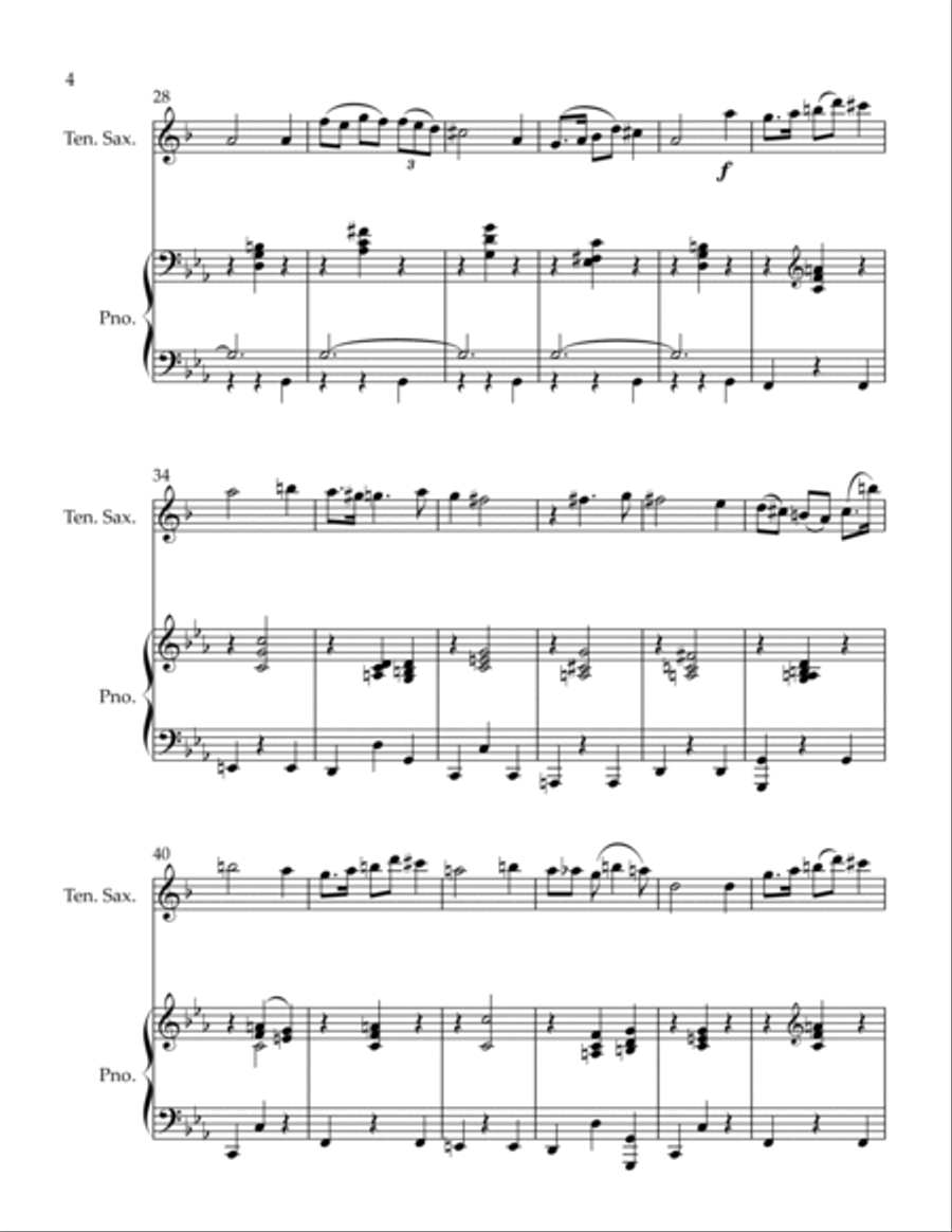 Mazurka Tenor Saxophone scores gallery preview page 4