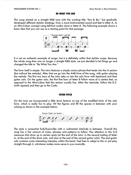 Open-Handed Playing, Volume 1