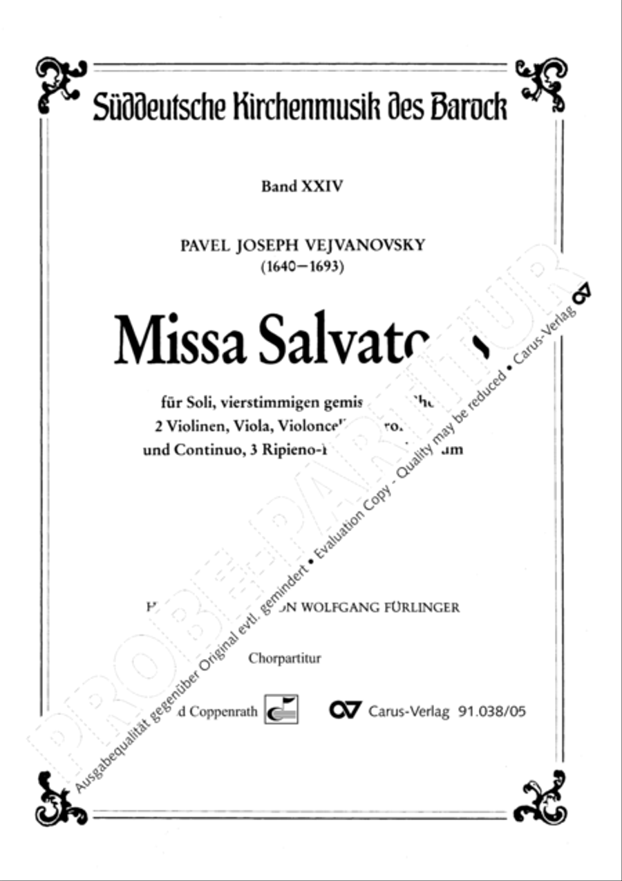 Missa Salvatoris 4-Part scores gallery preview page 2
